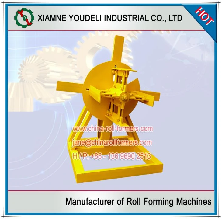Manual Steel Coil Decoiler Machine For Weight 4MT And Coils Width 600mm